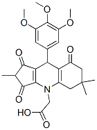 1,2,3,5,6,7,8,9-Octahydro-9-(3,4,5-trimethoxyphenyl)-2,6,6-trimethyl-1,3,8-trioxo-4H-cyclopenta[b]quinoline-4-acetic acid|