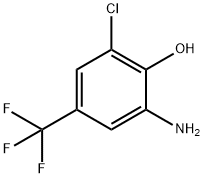 2-アミノ-6-クロロ-4-(トリフルオロメチル)フェノール 化学構造式