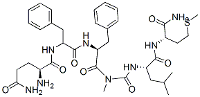(2S)-2-amino-N-[(1S)-1-[[(1S)-1-[[(1S)-1-[[(1S)-1-carbamoyl-3-methylsulfanyl-propyl]carbamoyl]-3-methyl-butyl]carbamoylmethylcarbamoyl]-2-phenyl-ethyl]carbamoyl]-2-phenyl-ethyl]pentanediamide 结构式