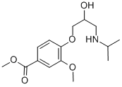 4-[3-(イソプロピルアミノ)-2-ヒドロキシプロポキシ]-3-メトキシ安息香酸メチル 化学構造式