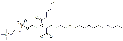 1-Stearoyl-2-caproyl-sn-glycero-3-phosphocholine Struktur