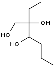 2-エチル-1,2,3-ヘキサントリオール 化学構造式