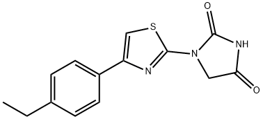 1-(4-(p-Ethylphenyl)-2-thiazolyl)hydantoin Struktur