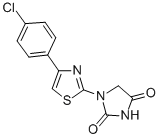 1-(4-(p-Chlorophenyl)-2-thiazolyl)hydantoin Struktur