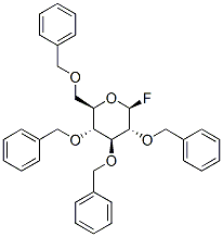 2,3,4,6-テトラ-O-ベンジル-β-D-グルコピラノシルフルオリド 化学構造式