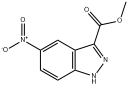 5-硝基-1H-吲唑-3-甲酸甲酯 结构式