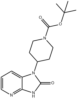 4-(2-氧代-2,3-二氢-1H-咪唑并[4,5-B]吡啶-1-基)哌啶-1-羧酸叔丁酯 结构式