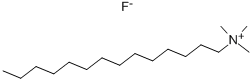 Tetradecyl trimethyl ammonium fluoride Struktur