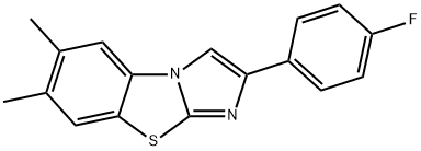 6,7-DIMETHYL-2-(4-FLUOROPHENYL)IMIDAZO[2,1-B]BENZOTHIAZOLE Structure