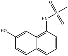 N-(7-羟基-1-萘基)甲烷磺酰胺 结构式