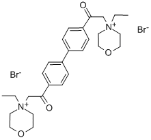 4,4'-(4,4'-Biphenylene)bis(2-oxoethylene)bis(4-ethylmorpholinium) dibromide Struktur