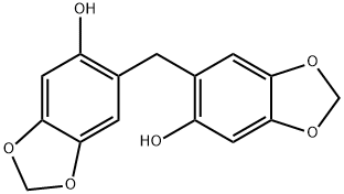 6,6'-Methylenebis-1,3-benzodioxol-5-ol Structure
