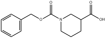 1-カルボベンゾキシ-3-ピペリジンカルボン酸 化学構造式
