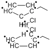 ビス(エチルシクロペンタジエニル)ハフニウムジクロリド 化学構造式