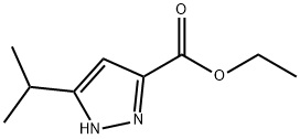 5-イソプロピル-1H-ピラゾール-3-カルボン酸エチル 化学構造式