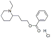 3-(1-ethyl-2-piperidyl)propyl benzoate hydrochloride Structure