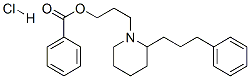 3-[2-(3-phenylpropyl)-1-piperidyl]propyl benzoate hydrochloride Structure