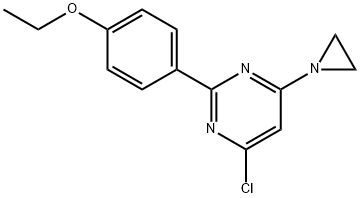 6-Aziridino-4-chloro-2-p-ethoxyphenylpyrimidine 结构式