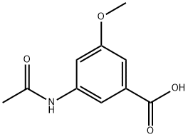 3-METHOXY-5-ACETYLAMINO-BENZOIC ACID 化学構造式