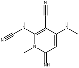 Cyanamide, [3-cyano-1,6-dihydro-6-imino-1-methyl-4-(methylamino)-2-pyridinyl]- (9CI) Structure
