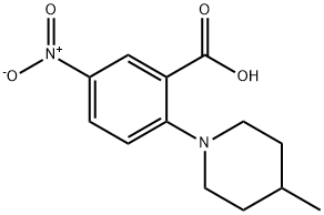 2-(4-METHYLPIPERIDIN-1-YL)-5-NITROBENZOIC ACID Structure
