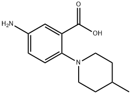 5-AMINO-2-(4-METHYL-PIPERIDIN-1-YL)-BENZOIC ACID Structure