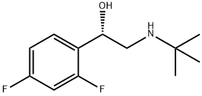 (S)-2-(TERT-ブチルアミノ)-1-(2,4-ジフルオロフェニル)エタノール 化学構造式