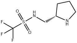 (S)-1,1,1-トリフルオロ-N-(ピロリジン-2-イルメチル)メタンスルホンアミド 化学構造式