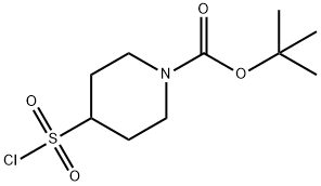 4-CHLOROSULFONYL-PIPERIDINE-1-CARBOXYLIC ACID TERT-BUTYL ESTER Struktur