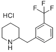 2-(3-(三氟甲基)苄基)哌啶盐酸盐 结构式