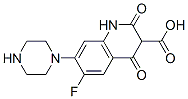 3-carboxy-4-oxo-6-fluoro-7-(1-piperazinyl)-1,4-dihydroquinolone Struktur