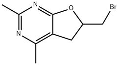 6-(ブロモメチル)-2,4-ジメチル-5,6-ジヒドロフロ[2,3-D]ピリミジン 化学構造式