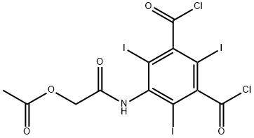 5-[[2-(Acetyloxy)acetyl]amino]-2,4,6-triiodo-1,3-benzenedicarbonyl Dichloride Struktur