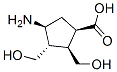 Cyclopentanecarboxylic acid, 4-amino-2,3-bis(hydroxymethyl)-, (1R,2S,3S,4S)- Structure