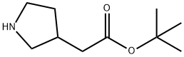 PYRROLIDIN-3-YL-ACETIC ACID TERT-BUTYL ESTER Structure