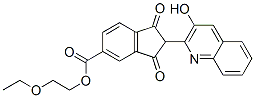 2,3-二氢-2-(3-羟基-2-喹啉基)-1,3-二氧代-1H-茚-5-羧酸-2-乙氧基乙酯, 78333-68-3, 结构式