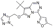 3-(1,1-Dimethylethyl)-7-(5-methyl-3-isoxazolyl)-2-[(1-methyl-1H-1,2,4-triazol-5-yl)methoxy]-pyrazolo[1,5-d][1,2,4]triazine 结构式