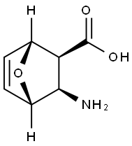 7-?Oxabicyclo[2.2.1]?hept-?5-?ene-?2-?carboxylic acid, 3-?amino-?, (1R,?2S,?3R,?4S)?-?rel- Struktur