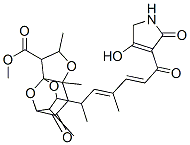 5-[6-(2,5-ジヒドロ-4-ヒドロキシ-2-オキソ-1H-ピロール-3-イル)-1,3-ジメチル-6-オキソ-2,4-ヘキサジエニル]オクタヒドロ-2,6,9a-トリメチル-8-オキソ-3a,7-エポキシ-3aH-フロ[3,2-b]オキソシン-3-カルボン酸メチル 化学構造式