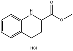 1,2,3,4-テトラヒドロキノリン-2-カルボン酸メチル塩酸塩 化学構造式
