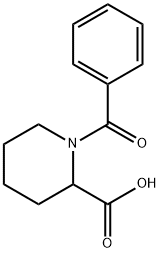 1-苯甲酰基-2-哌啶甲酸 结构式
