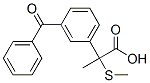 2-(m-Benzoylphenyl)-2-(methylthio)propionic acid Struktur