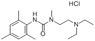 Urea, 1-(2-(diethylamino)ethyl)-3-mesityl-1-methyl-, hydrochloride Struktur