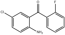 2-アミノ-5-クロロ-2'-フルオロベンゾフェノン 化学構造式