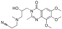 Propanenitrile,  3-[[2-hydroxy-3-(6,7,8-trimethoxy-2-methyl-4-oxo-3(4H)-quinazolinyl)propyl]methylamino]- Structure