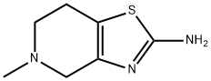 2-アミノ-5-メチル-4,5,6,7-テトラヒドロチアゾロ[4,5-C]ピリジン 化学構造式