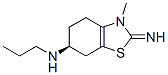 6-Benzothiazolamine,2,3,4,5,6,7-hexahydro-2-imino-3-methyl-N-propyl-,(6S)-(9CI) Structure