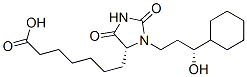 [R-(R*,R*)]-3-(3-cyclohexyl-3-hydroxypropyl)-2,5-dioxo-imidazolidine-4-heptanoic acid Structure