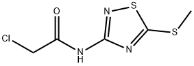 2-CHLORO-N-(5-METHYLTHIO-1,2,4-THIADIAZOL-3-YL)ACETAMIDE 化学構造式