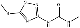 1-METHYL-3-(5-METHYLTHIO-1,2,4-THIADIAZOL-3-YL)UREA 化学構造式